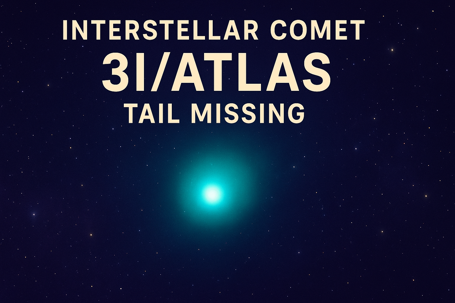 Interstellar Comet 3I/ATLAS: The Strange Visitor With a Missing Tail